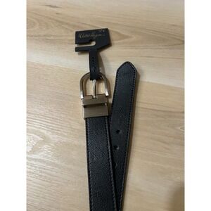 NWT Men's Walter Hagen Golf Reversible Leather Belt Black Gray Medium 32/34